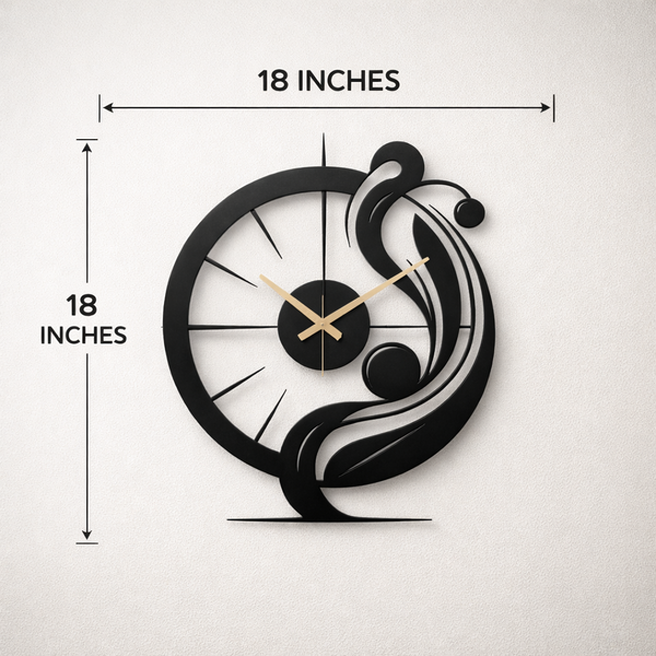 18 inch metal wall clock size